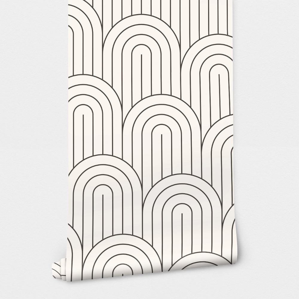 Αυτοκόλλητη Ταπετσαρία τοίχου SEMICIRCLES AND LINES
