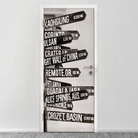Αυτοκολλητο Πορτας SIGNPOST - Πόλεις Sticky 1