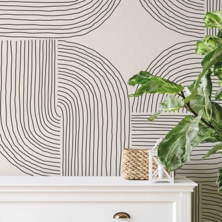 Αυτοκόλλητη Ταπετσαρία τοίχου SKETCH LINES PATTERN - Μοτίβα Sticky 1