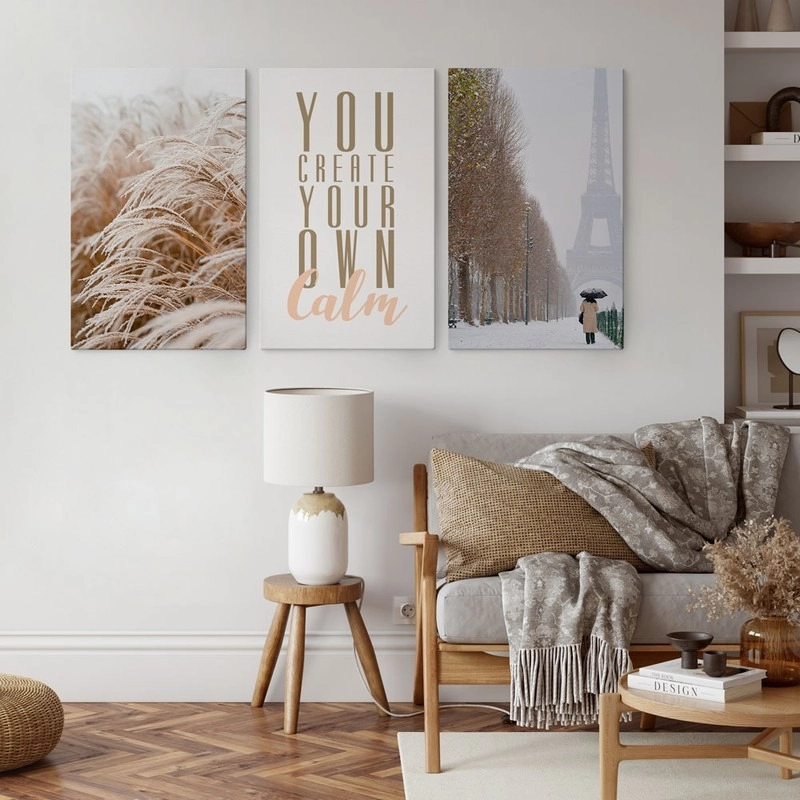 Σετ Τριπτυχος Πινακας σε καμβά TRANQUIL PASTEL