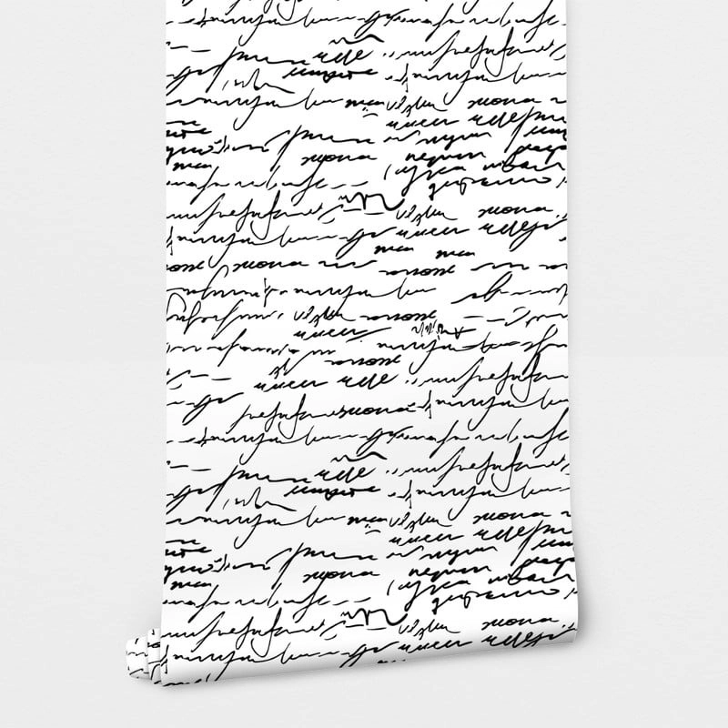 Αυτοκόλλητη Ταπετσαρία τοίχου VINTAGE HANDWRITTEN SCRIPT