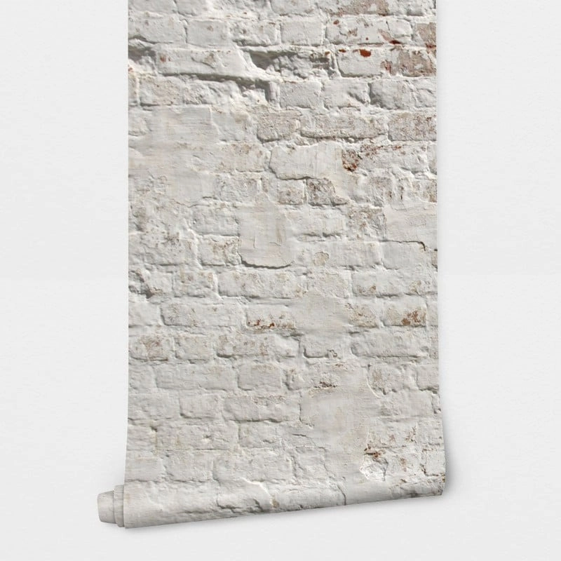 Αυτοκόλλητη Ταπετσαρία τοίχου WHITE BRICK WALL