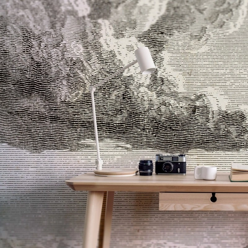 Αυτοκόλλητη Ταπετσαρία τοίχου WOODCUT CLOUD