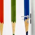 Αυτοκολλητο Πορτας COLORED PENCILS ISOLATED