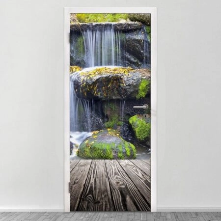 Αυτοκολλητο Πορτας WATERFALL - Τοπία και Φύση