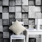Αυτοκόλλητη Ταπετσαρία τοίχου GREY WOODEN BLOCKS