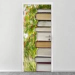 Αυτοκολλητο Πορτας STACK OF BOOKS