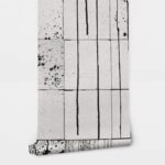 Αυτοκόλλητη Ταπετσαρία τοίχου WATERCOLOR LINES B&W