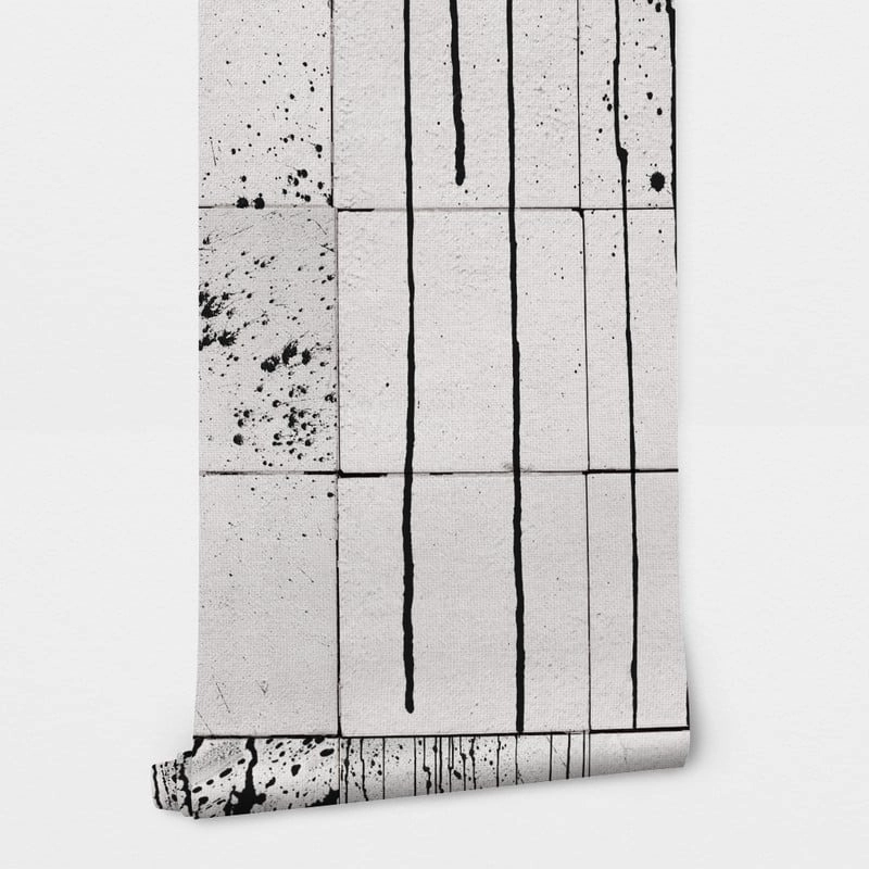 Αυτοκόλλητη Ταπετσαρία τοίχου WATERCOLOR LINES B&W