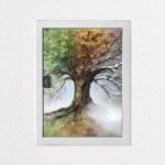 Aυτοκόλλητο ηλεκτρολογικού πίνακα 4 SEASONS TREE PAINTING