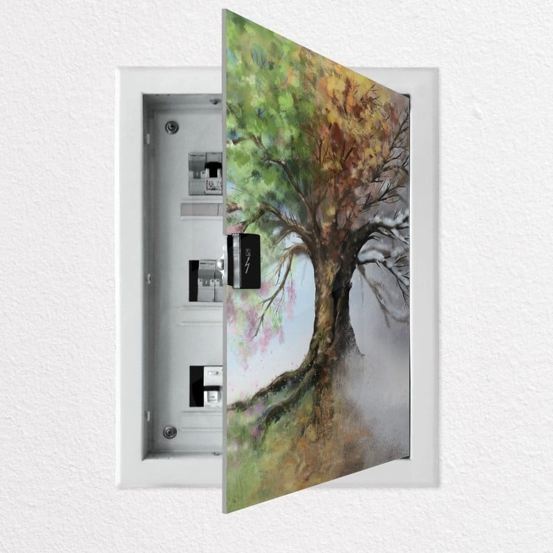 Aυτοκόλλητο ηλεκτρολογικού πίνακα 4 SEASONS TREE PAINTING
