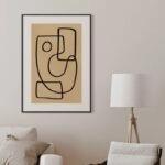 Πόστερ ABSTRACT CHALK LINE ART