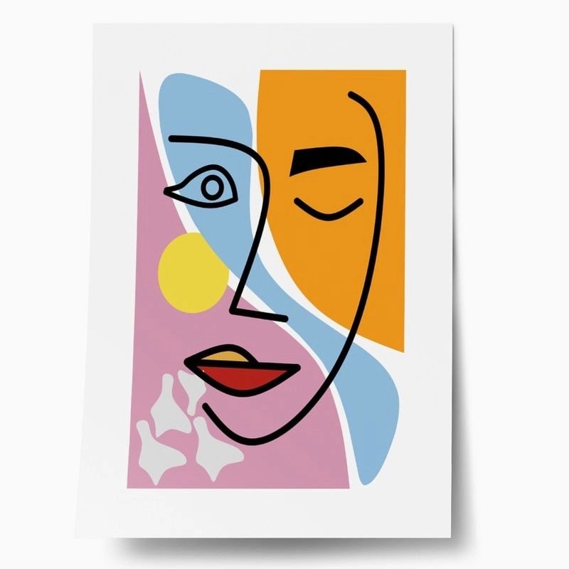 Πόστερ ABSTRACT LINE WOMAN FACE
