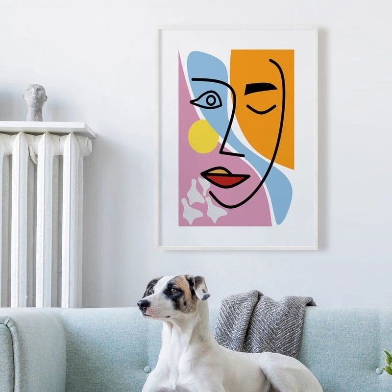 Πόστερ ABSTRACT LINE WOMAN FACE