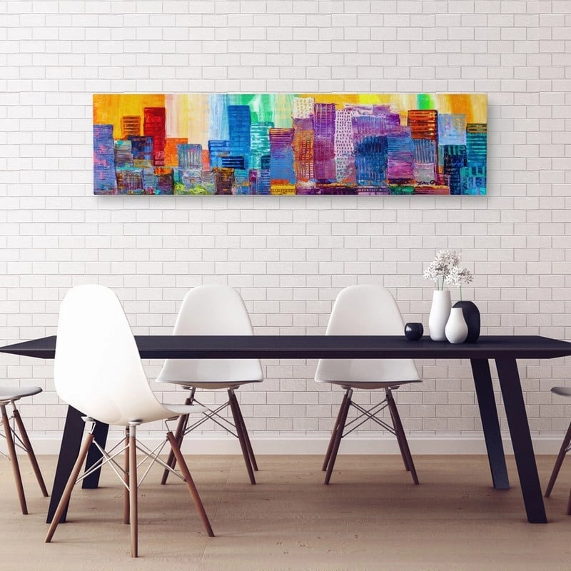 Πίνακας Πανοραμικός ABSTRACT PAINTING OF URBAN SKYSCRAPERS