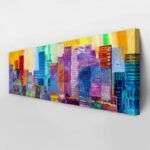 Πίνακας Πανοραμικός ABSTRACT PAINTING OF URBAN SKYSCRAPERS