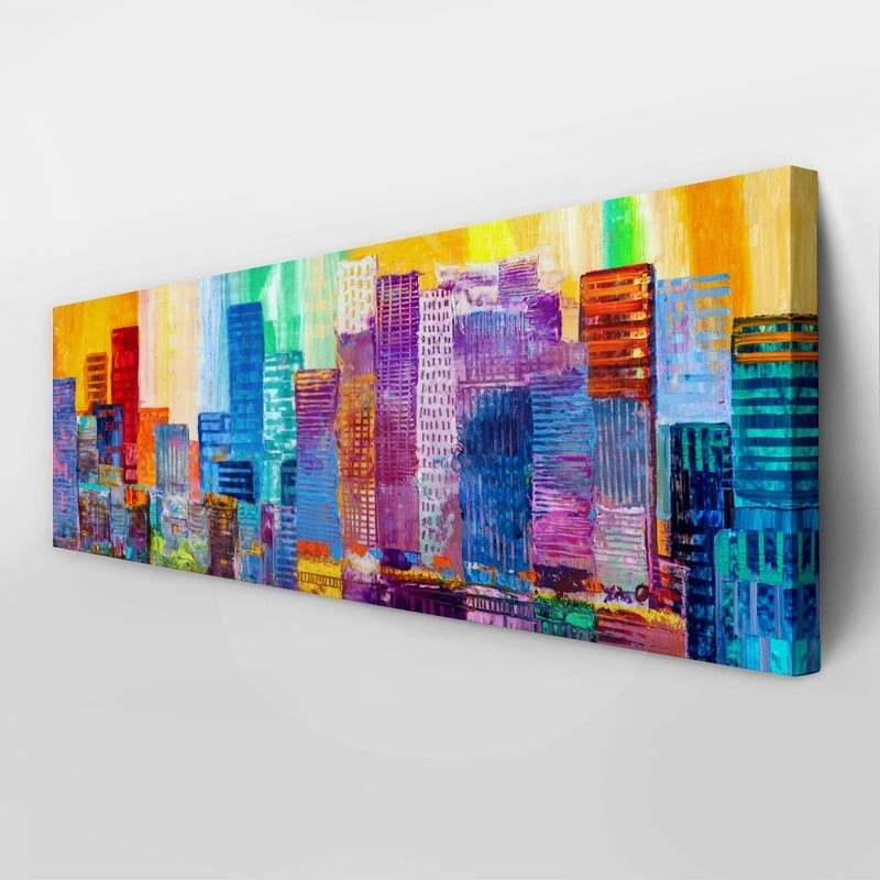 Πίνακας Πανοραμικός ABSTRACT PAINTING OF URBAN SKYSCRAPERS
