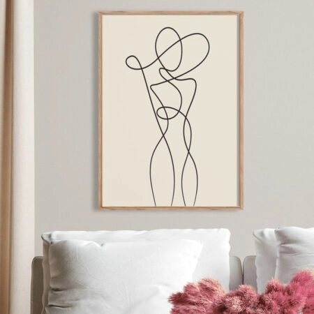 Πόστερ ABSTRACT WOMAN FIGURE - Lineart