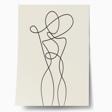 Πόστερ ABSTRACT WOMAN FIGURE - Lineart Sticky 1