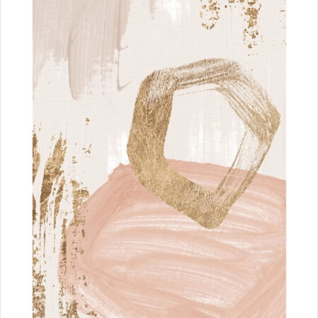 Πόστερ ACRYLIC PAINT GOLD AND PINK - Abstract - Αφηρημένα Sticky 7