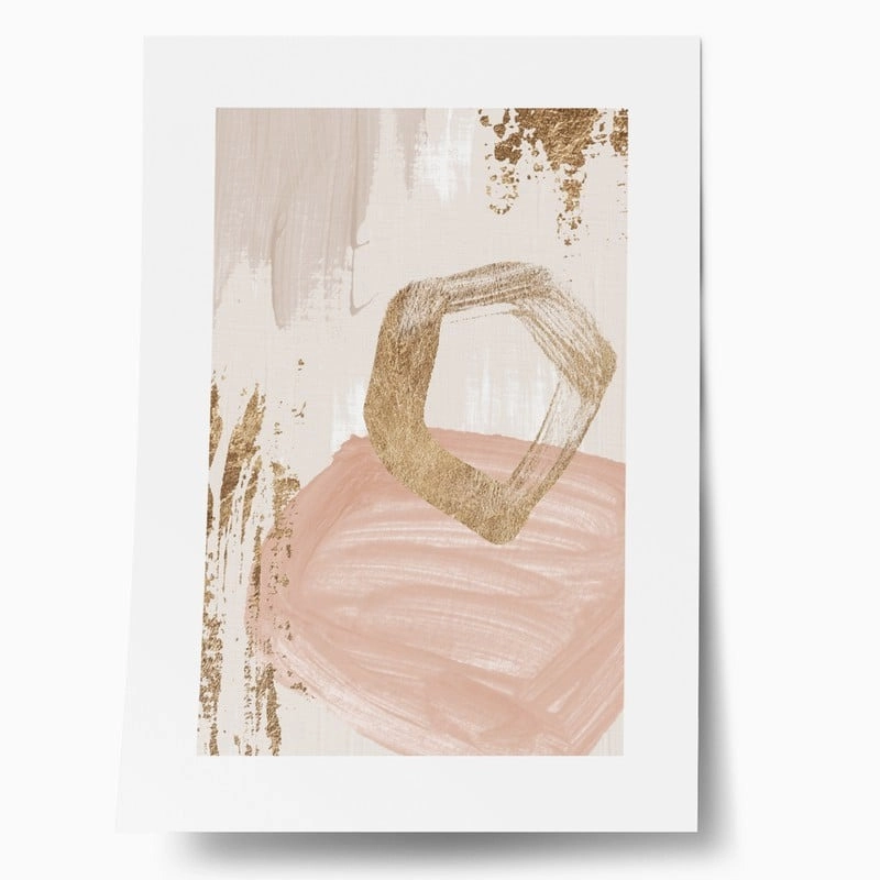 Πόστερ ACRYLIC PAINT GOLD AND PINK