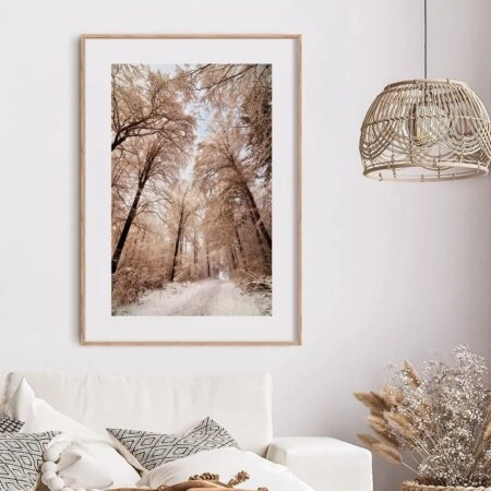 Πόστερ BEIGE WINTER FOREST - Τοπια - Φυση
