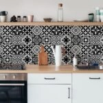Αυτοκόλλητα Πλακάκια BLACK AND WHITE CLASSIC SET 8 τμχ