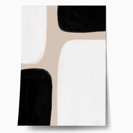 Πόστερ BLACK AND WHITE MINIMALIST ILLUSTRATION - Abstract - Αφηρημένα Sticky 1