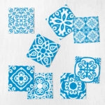 Αυτοκόλλητα Πλακάκια BLUE AND WHITE CLASSIC SET 8 τμχ