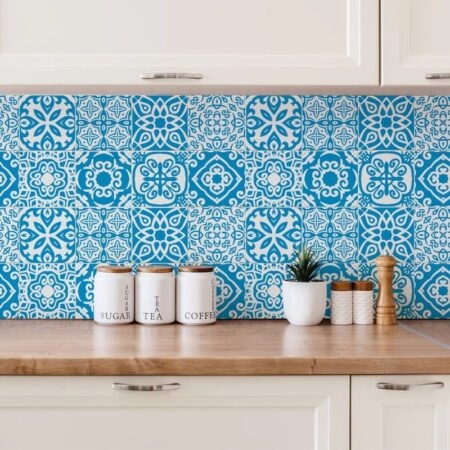 Αυτοκόλλητα Πλακάκια BLUE AND WHITE CLASSIC SET 8 τμχ - Αυτοκόλλητα Πλακακια
