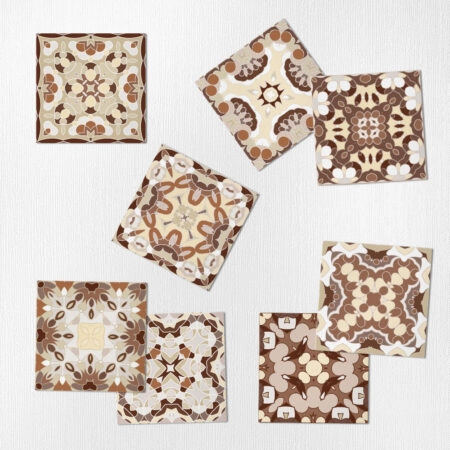 Αυτοκόλλητα Πλακάκια BROWN CLASSIC SET 8 τμχ - Αυτοκόλλητα Πλακακια Sticky 1