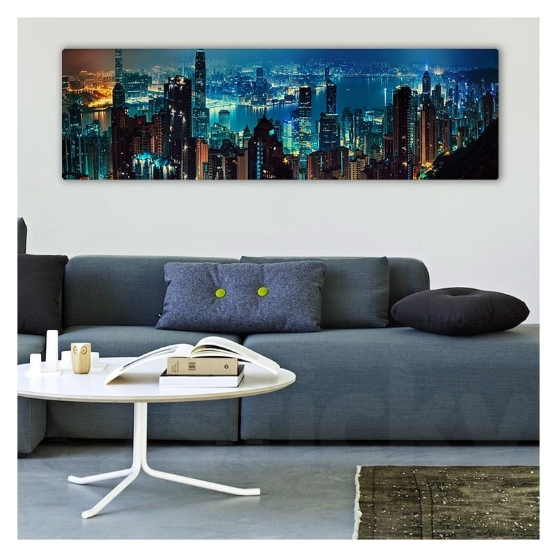 Πίνακας σε καμβά Πανοραμικός CITY LIGHTS