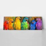 Πίνακας Πανοραμικός COLORFUL PARROTS