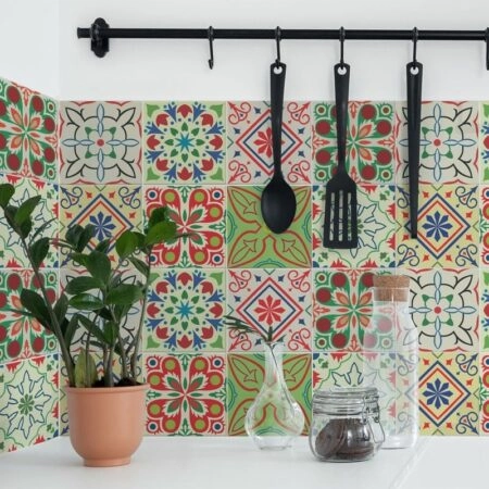 Αυτοκόλλητα Πλακάκια COLORFUL CLASSIC SET 8 τμχ - Αυτοκόλλητα Πλακακια