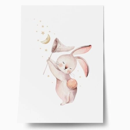 Πόστερ CUTE RABBIT WITH STARS - Παιδικά Sticky 1