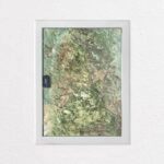 Aυτοκόλλητο ηλεκτρολογικού πίνακα GREEN ABSTRACT PALETTE KNIFE