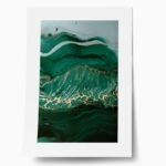 Πόστερ GREEN ACRYLIC WAVES