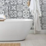 Αυτοκόλλητα Πλακάκια GREY GEOMETRIC CLASSIC SET 8 τμχ
