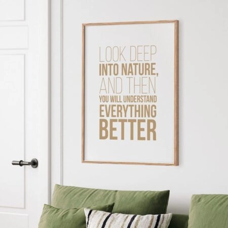 Πόστερ LOOK DEEP INTO NATURE - Φρασεις - Κείμενο