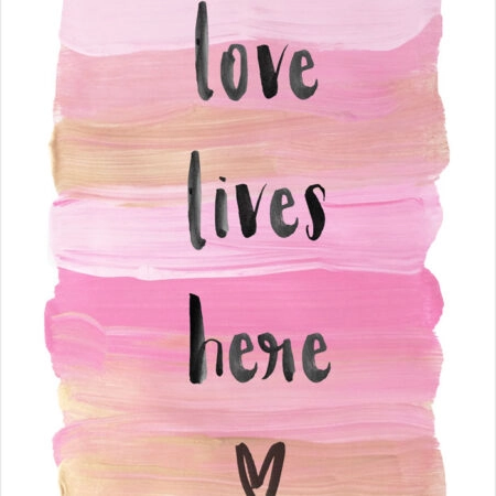 Πόστερ LOVE LIVES HERE - Φρασεις - Κείμενο Sticky 2