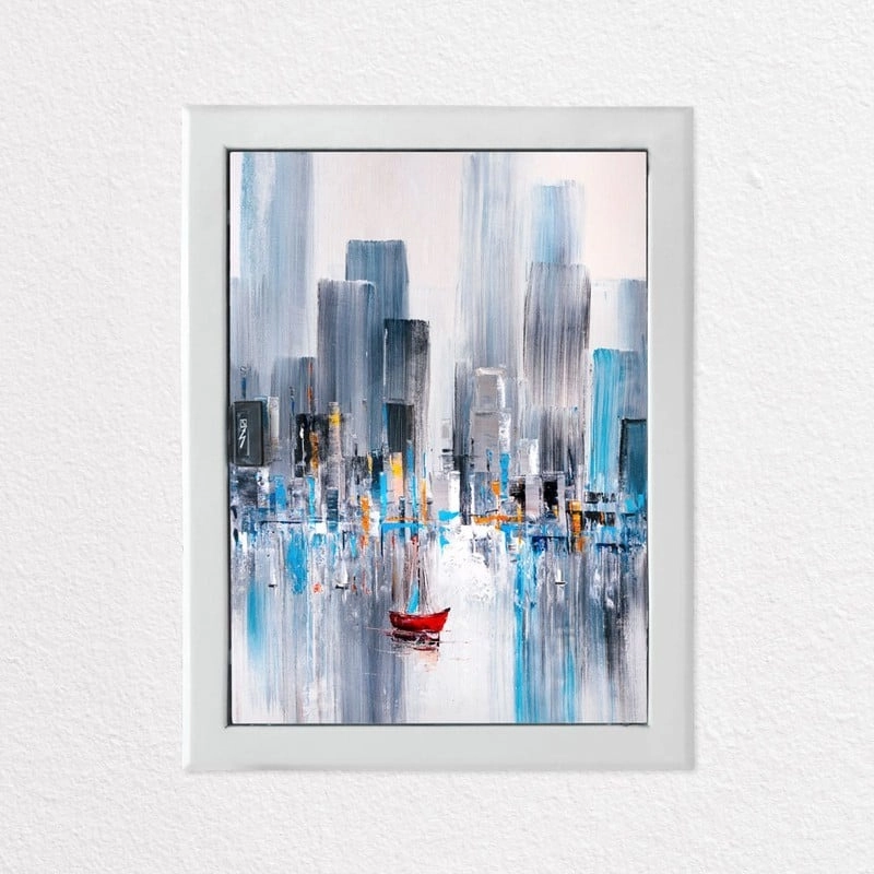 Aυτοκόλλητο ηλεκτρολογικού πίνακα MANHATTAN BAY OIL PAINTING