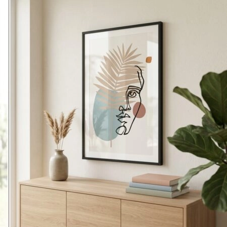 Πόστερ MINIMAL FLORAL FACE - Abstract - Αφηρημένα Sticky 6