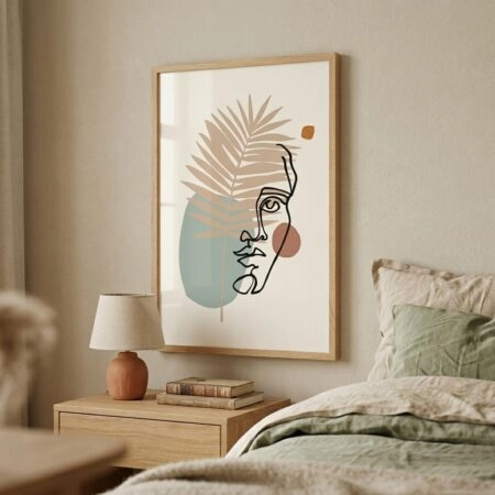 Πόστερ MINIMAL FLORAL FACE - Abstract - Αφηρημένα Sticky 5