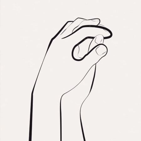 Πόστερ MINIMALIST HANDS LINE ART - Lineart Sticky 2