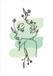 Πόστερ MINIMALISTIC WOMEN FACES WITH FLOWERS 2