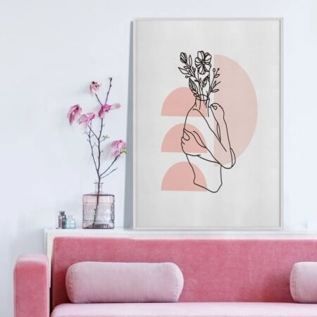 Πόστερ MINIMALISTIC WOMEN FACES WITH FLOWERS 1