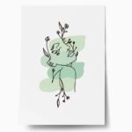 Πόστερ MINIMALISTIC WOMEN FACES WITH FLOWERS 2