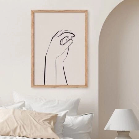 Πόστερ MINIMALIST HANDS LINE ART