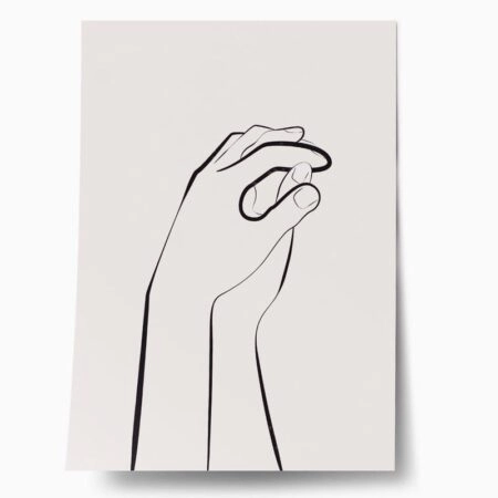Πόστερ MINIMALIST HANDS LINE ART - Lineart Sticky 1