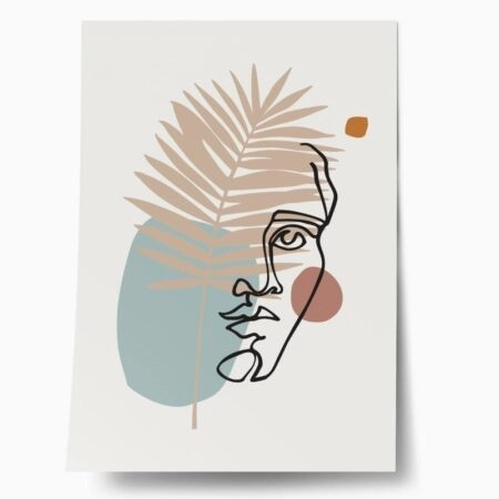 Πόστερ MINIMAL FLORAL FACE - Abstract - Αφηρημένα Sticky 1